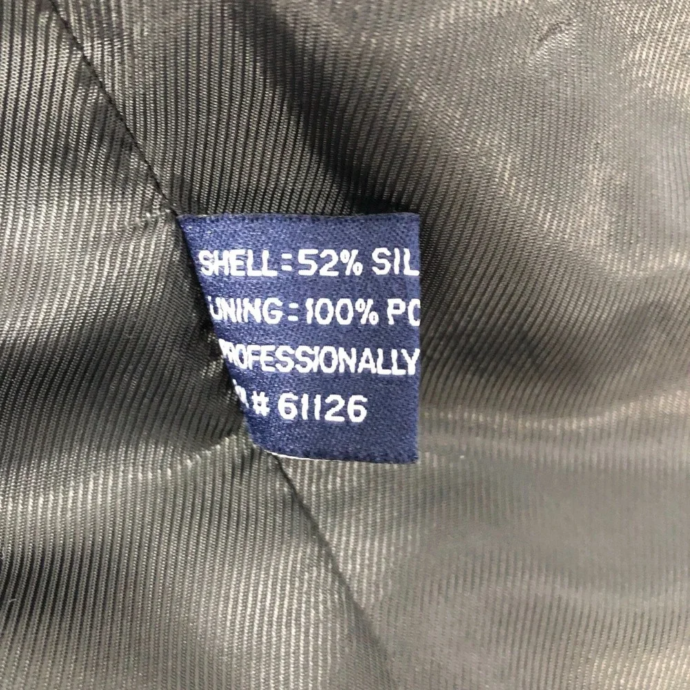 Chaps Ralph Lauren Blazer Mens 42S Gray Plaid Herringbone Sport Coat Suit Jacket